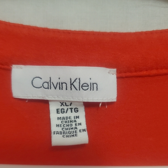 Calvin Klein Long sleeve Red shirt , with gold ornaments chest pockets XL - Picture 6 of 7